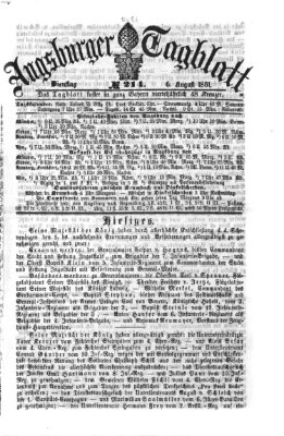 Augsburger Tagblatt Dienstag 6. August 1861