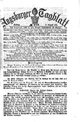 Augsburger Tagblatt Freitag 9. August 1861