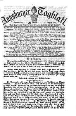 Augsburger Tagblatt Donnerstag 15. August 1861