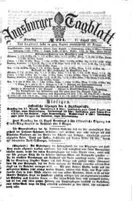 Augsburger Tagblatt Samstag 17. August 1861