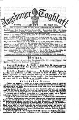 Augsburger Tagblatt Dienstag 20. August 1861