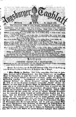 Augsburger Tagblatt Mittwoch 21. August 1861