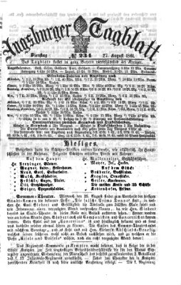 Augsburger Tagblatt Dienstag 27. August 1861