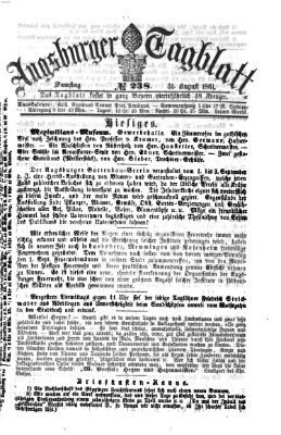 Augsburger Tagblatt Samstag 31. August 1861