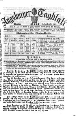 Augsburger Tagblatt Montag 16. September 1861