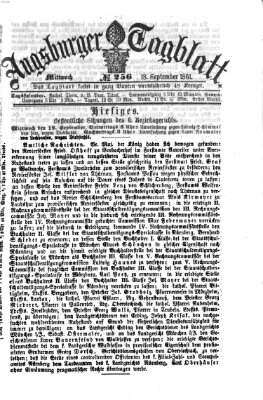 Augsburger Tagblatt Mittwoch 18. September 1861