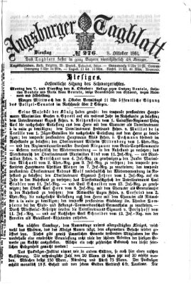 Augsburger Tagblatt Dienstag 8. Oktober 1861