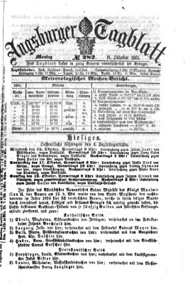 Augsburger Tagblatt Montag 14. Oktober 1861