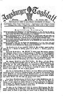 Augsburger Tagblatt Sonntag 20. Oktober 1861