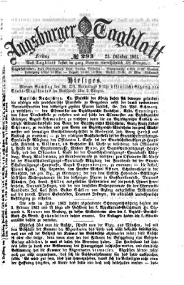 Augsburger Tagblatt Freitag 25. Oktober 1861