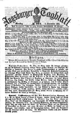 Augsburger Tagblatt Dienstag 5. November 1861