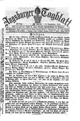 Augsburger Tagblatt Freitag 15. November 1861