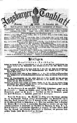 Augsburger Tagblatt Sonntag 24. November 1861