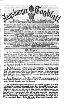 Augsburger Tagblatt Dienstag 26. November 1861