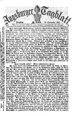 Augsburger Tagblatt Samstag 30. November 1861