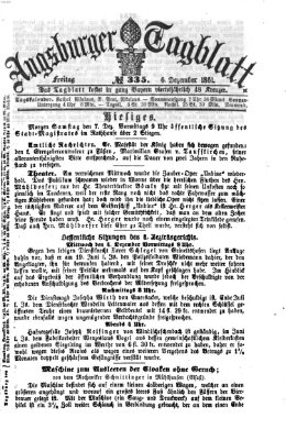 Augsburger Tagblatt Freitag 6. Dezember 1861