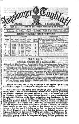 Augsburger Tagblatt Montag 9. Dezember 1861