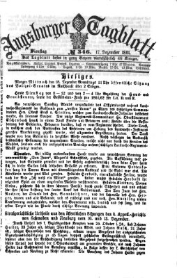 Augsburger Tagblatt Dienstag 17. Dezember 1861