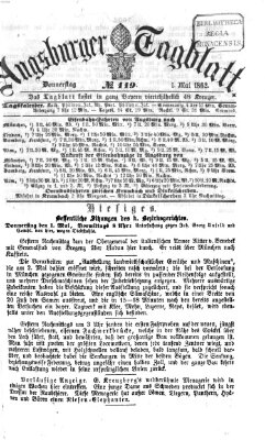 Augsburger Tagblatt Donnerstag 1. Mai 1862