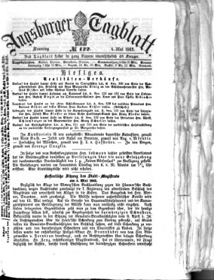 Augsburger Tagblatt Sonntag 4. Mai 1862