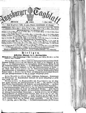 Augsburger Tagblatt Mittwoch 7. Mai 1862