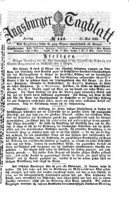 Augsburger Tagblatt Freitag 23. Mai 1862