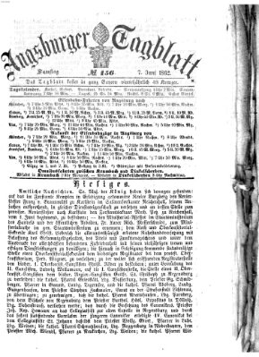 Augsburger Tagblatt Samstag 7. Juni 1862