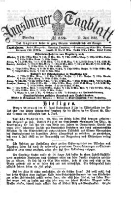 Augsburger Tagblatt Dienstag 10. Juni 1862