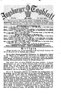 Augsburger Tagblatt Freitag 13. Juni 1862