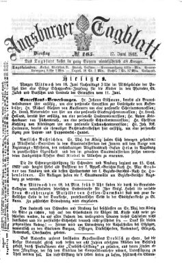 Augsburger Tagblatt Dienstag 17. Juni 1862