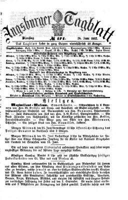 Augsburger Tagblatt Dienstag 24. Juni 1862