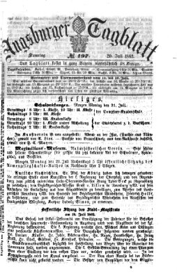 Augsburger Tagblatt Sonntag 20. Juli 1862