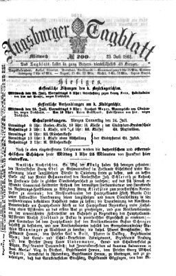 Augsburger Tagblatt Mittwoch 23. Juli 1862