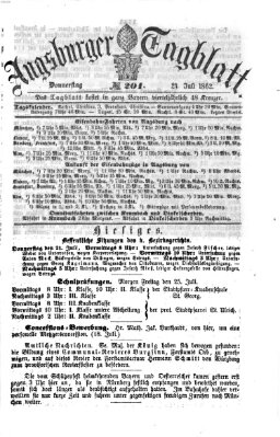 Augsburger Tagblatt Donnerstag 24. Juli 1862