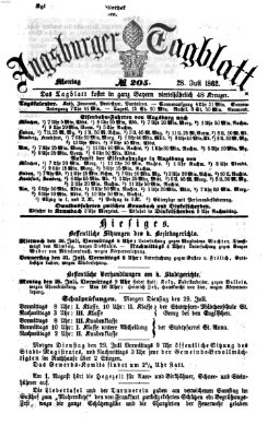 Augsburger Tagblatt Montag 28. Juli 1862