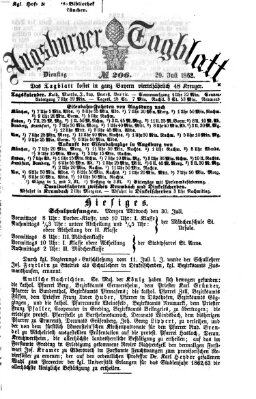 Augsburger Tagblatt Dienstag 29. Juli 1862