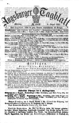 Augsburger Tagblatt Montag 4. August 1862