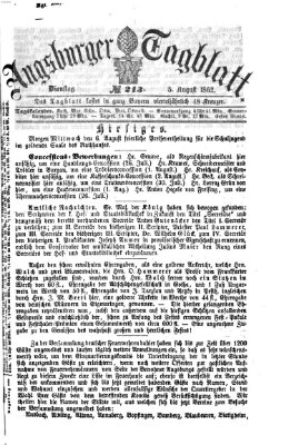 Augsburger Tagblatt Dienstag 5. August 1862