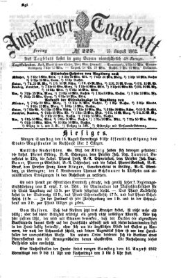 Augsburger Tagblatt Freitag 15. August 1862