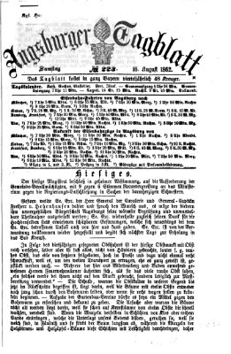 Augsburger Tagblatt Samstag 16. August 1862