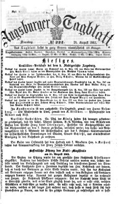 Augsburger Tagblatt Sonntag 24. August 1862