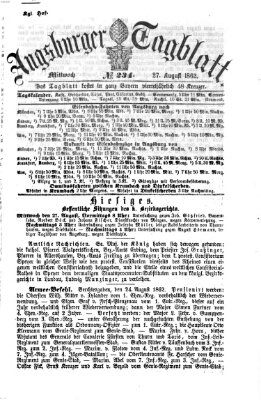 Augsburger Tagblatt Mittwoch 27. August 1862