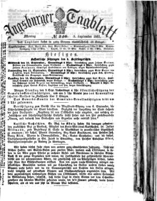 Augsburger Tagblatt Montag 8. September 1862