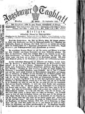 Augsburger Tagblatt Dienstag 23. September 1862