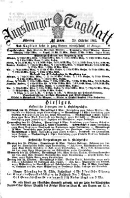 Augsburger Tagblatt Montag 20. Oktober 1862