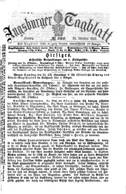 Augsburger Tagblatt Freitag 24. Oktober 1862