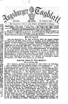 Augsburger Tagblatt Sonntag 26. Oktober 1862