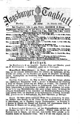 Augsburger Tagblatt Dienstag 28. Oktober 1862