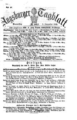 Augsburger Tagblatt Donnerstag 6. November 1862