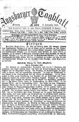 Augsburger Tagblatt Sonntag 9. November 1862